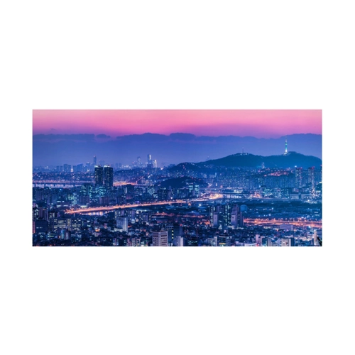 Bild von Magnettafel Skyline von Seoul