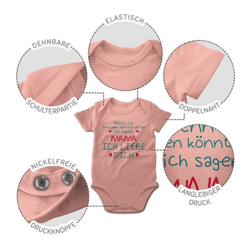 Bild von Shirtracer Shirtbody "Mama ich liebe dich" – Das perfekte Geschenk zum Muttertag