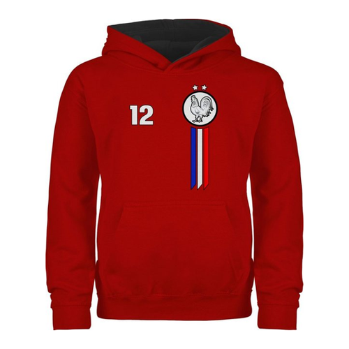 Bild von Shirtracer Hoodie 12. Mann Frankreich Emblem 2024 – Der perfekte EM Fanartikel