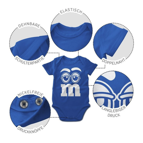 Bild von Shirtracer Shirtbody Faschingskostüm Gruppen M&M Aufdruck Gesicht Karneval & Fasching