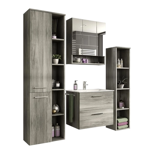 Bild von Badkombination ¦ grau ¦ Maße (cm): B: 170 H: 174 Badezimmer > Komplett-Badkombinationen - Sconto