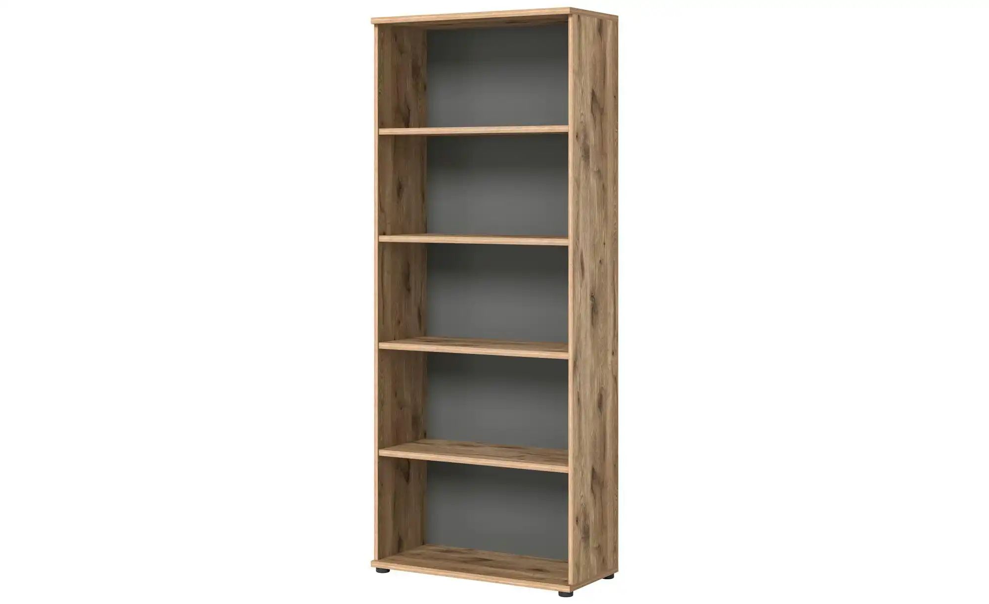 Bild von xonox.home Büro Mason X12B8512 Regal Stauraum 5 offene Fächer in Nox Oak Nb. Absetzungen Basalt grau Nb., ca. 80x199x37 cm