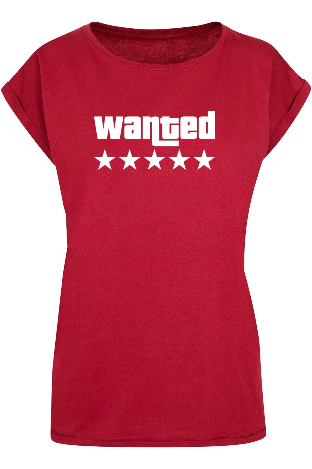 Bild von Merchcode Laides Wanted T-shirt Mit Verlängerter Schulterpartie für Damen - L