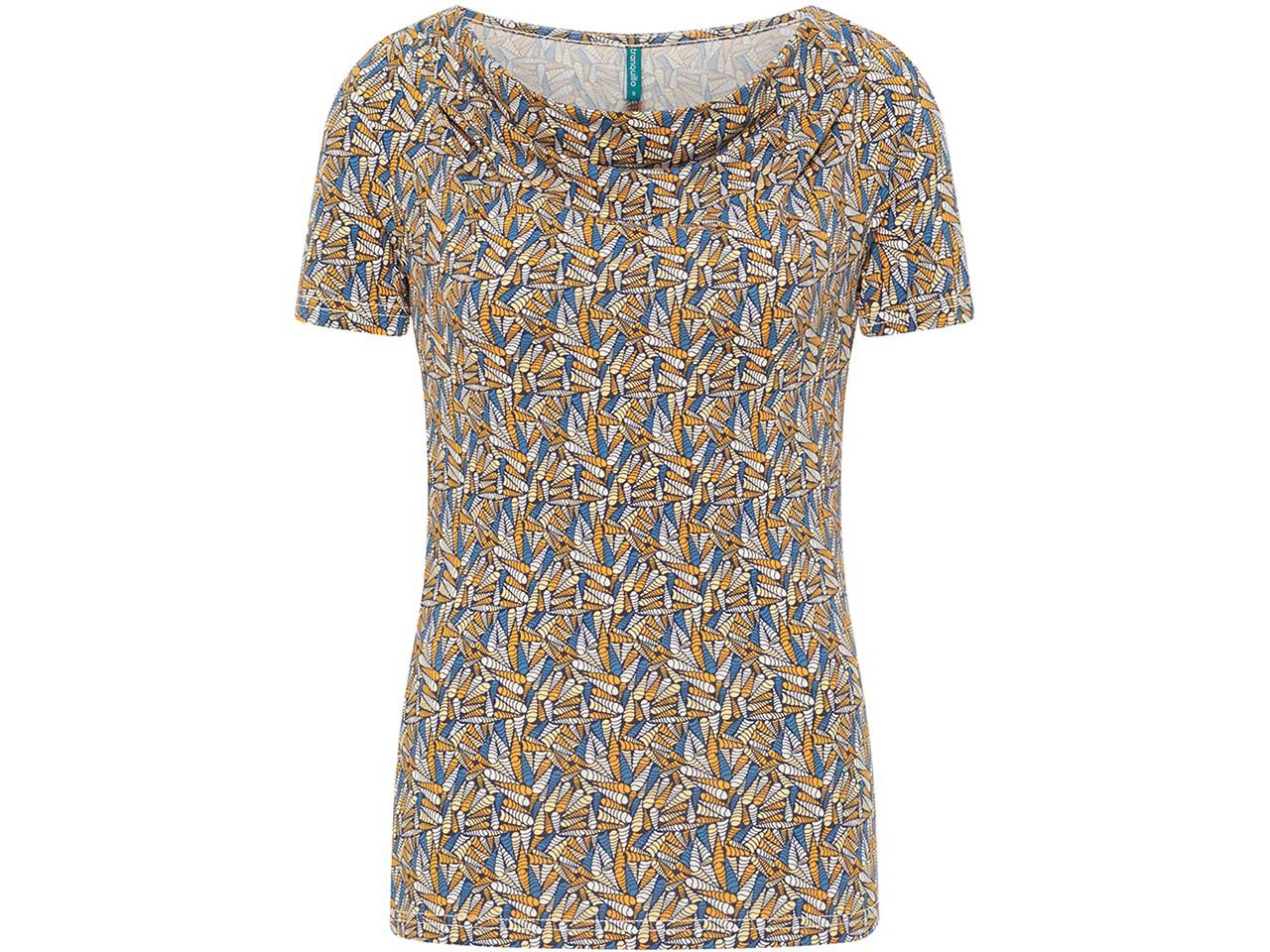 Bild von tranquillo Bio-Damen-T-Shirt aus Jersey mit Wasserfallausschnitt, shelly, Gr. L