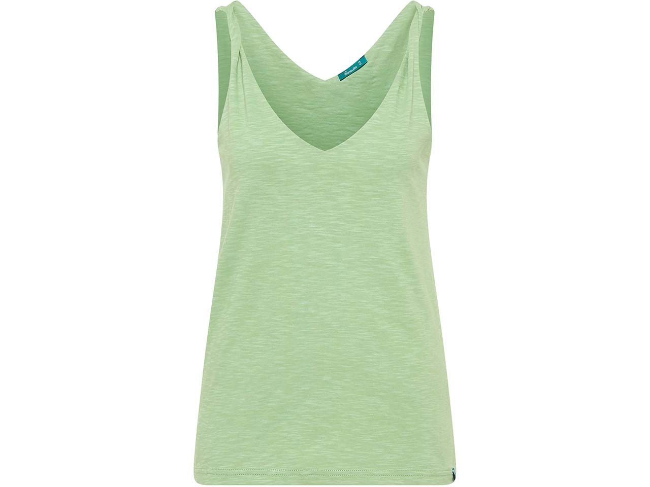 Bild von tranquillo Bio-Damen-Top mit gezwirbelten Trägern, topaz green, Gr. M