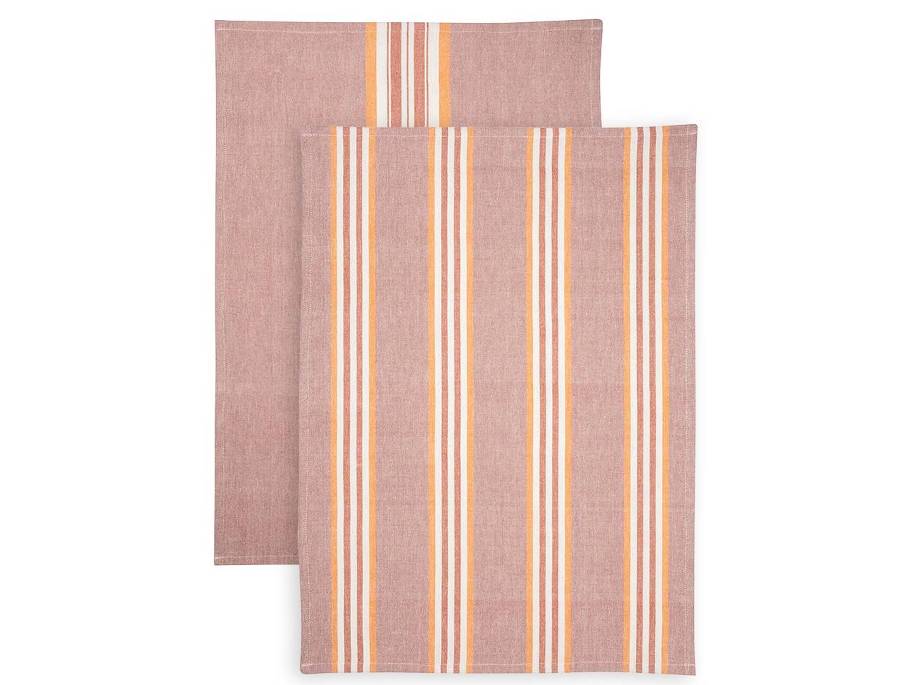 Bild von tranquillo 2er-Set Bio-Geschirrtücher "STRIPES" 70 x 50 cm, rot