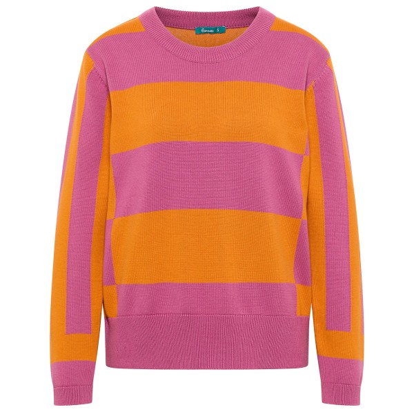 Bild von Tranquillo - Women's Strickpullover im Block-Design - Pullover Gr L rosa/orange