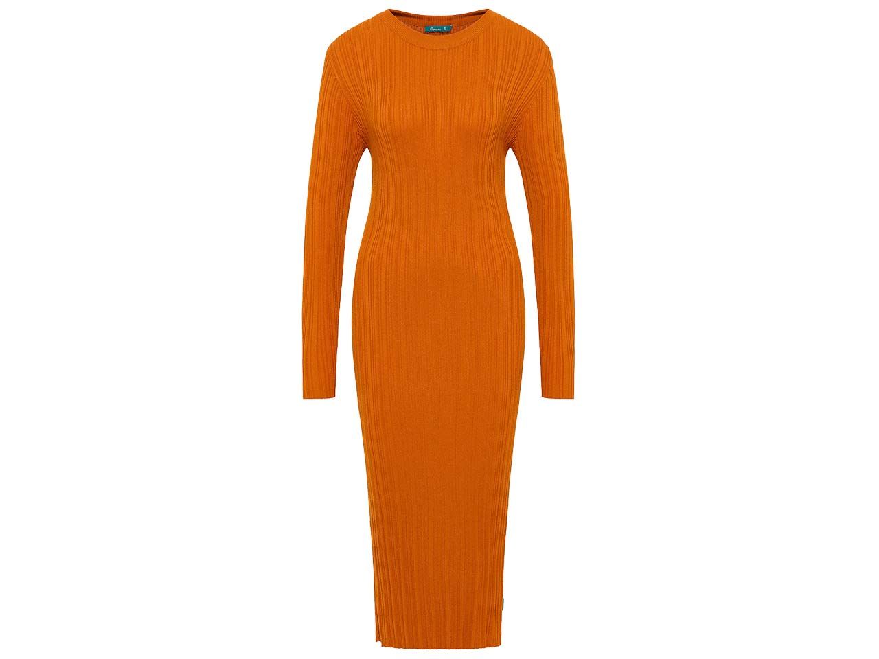 Bild von tranquillo Damen-Maxi-Kleid mit Struktur, dark peach, Gr. L