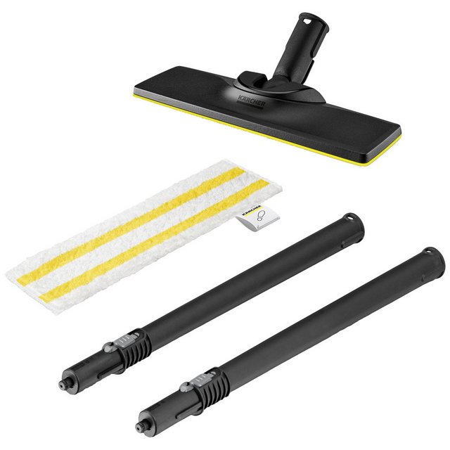 Bild von Kärcher Original Set Bodendüse + Mikrofasertuch Easyfix + Verlängerungsrohre für Dampfreiniger Kärcher SC 1 - Für Böden, geeignet für jede Art von Oberfläche, maschinenwaschbar