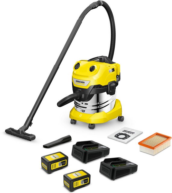 Bild von KÄRCHER Nass-Trocken-Sauger »WD 4-18 S Dual Battery Set V-20/22«, 36-V-Motor, 20 l Edelstahlbehälter, inkl. Akku und Ladegerät