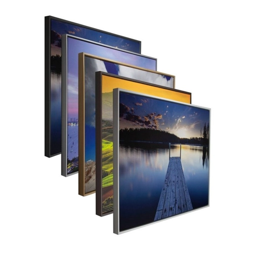 Bild von Myposterframe Einzelrahmen Canvas Schattenfuge Leerrahmen für Leinwandbild Eris, 50x65 cm, Mattsilber