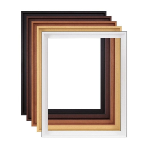 Bild von Myposterframe Einzelrahmen Mira Schattenfugen Rahmen Leerrahmen für Leinwand, 30,5x30,5 cm, Schwarz matt, Echtholz