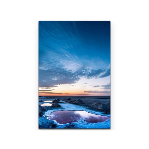 Bild von Sinus Art Leinwandbild Chott del Djerid – Tunesien, Sonnenuntergang