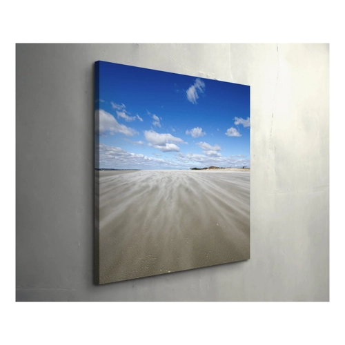 Bild von Sinus Art Leinwandbild Leerer endloser Strand - Leinwandbild