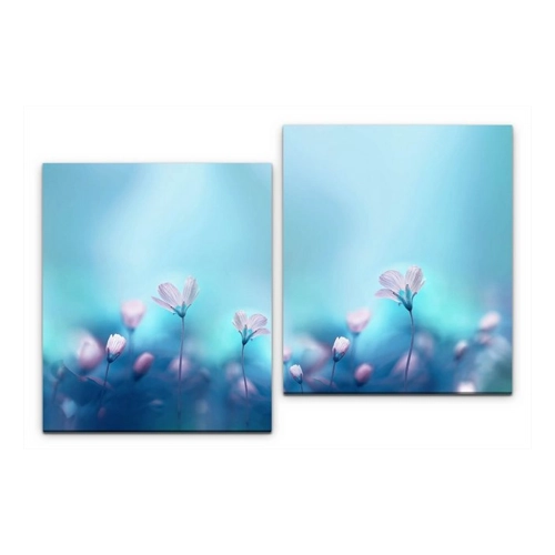 Bild von Sinus Art Leinwandbild Blumen in Pink – Ein Kunstwerk für Ihr Zuhause
