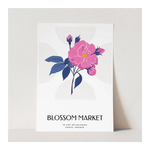 Bild von Sinus Art Wandbild - Wunderschönes Blumen Motiv Blüten Abstrakt Dekorativ Modern