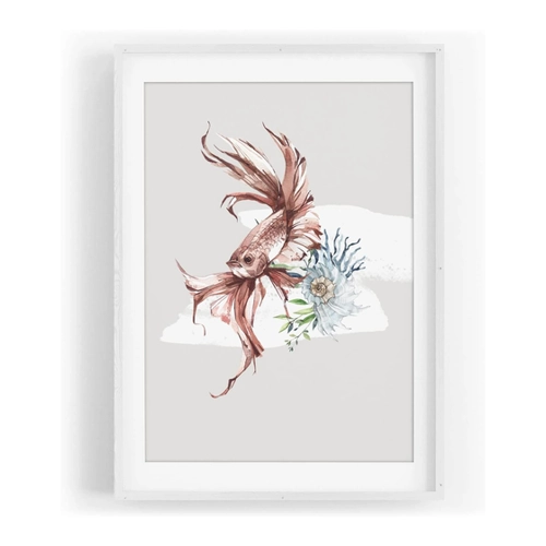 Bild von Sinus Art Wandbild Kampffisch Seemuschel Aquarell