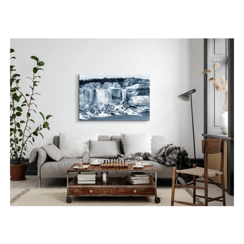 Bild von Leinwandbild Wasserfall im Winter – Paul Sinus Art