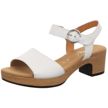 Bild von Gabor Damen Plateausandalen, Frauen Sandalen,Leichte Mehrweite (G),Freizeitschuhe,offene Schuhe,Strandschuhe,Dicke Sohle,Weiss,39 EU / 6 UK