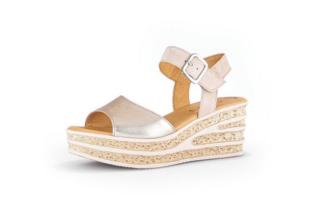 Bild von Gabor Damen Keilsandalen, Frauen Sandalen,Best Fitting,Freizeitschuhe,offene Schuhe,Keilsandaletten,Keilabsatz,hoch,Puder/Rouge,40 EU / 6.5 UK