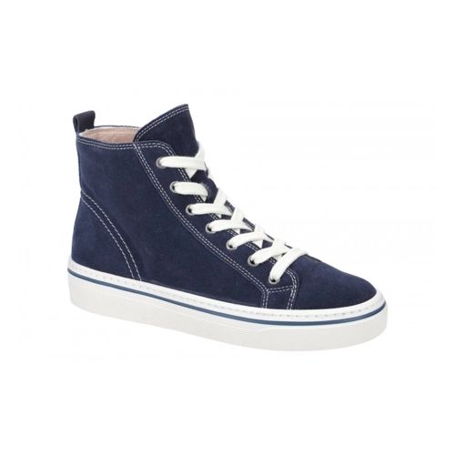 Bild von Gabor - Knöchelhoher Sneaker, blau, Gr. 44, Orthopädische Einlagen, Leder