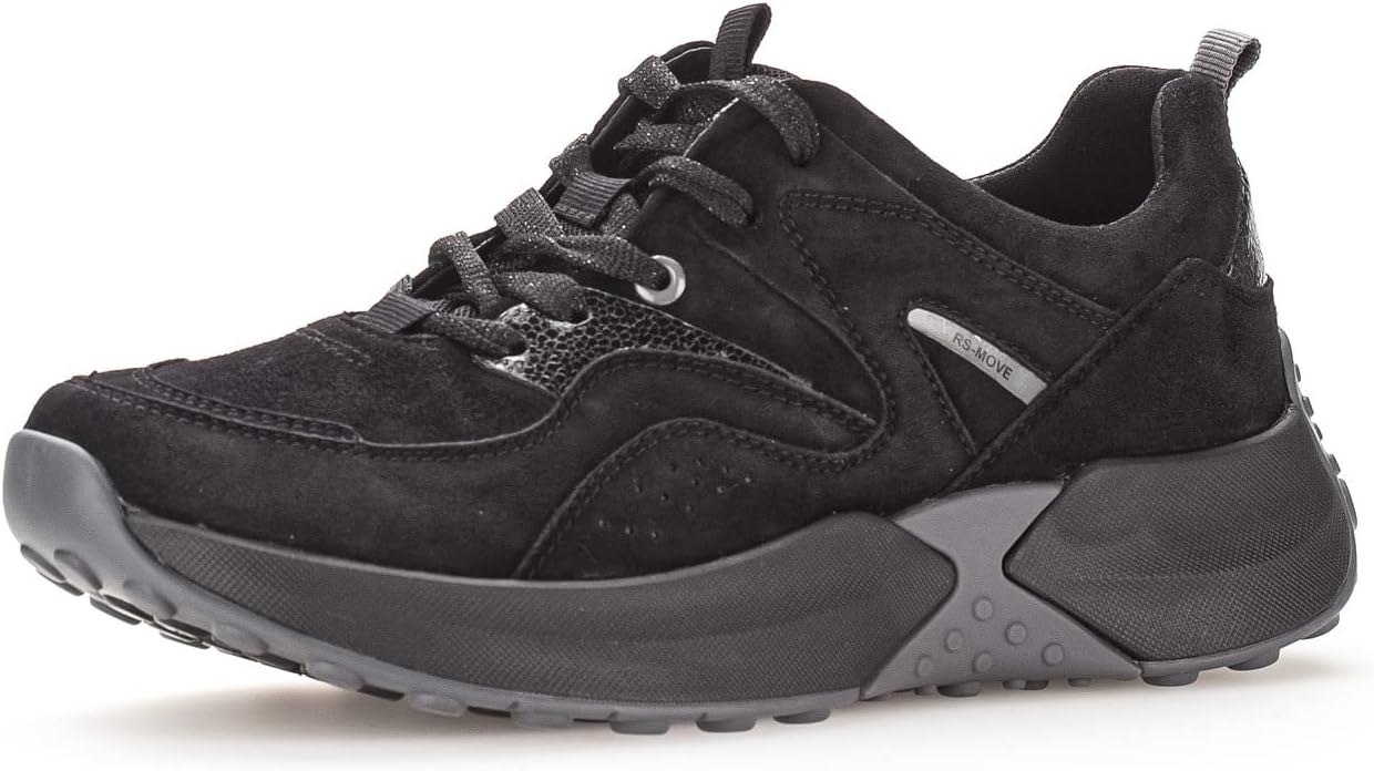 Bild von Gabor Damen Low-Top Sneaker, Frauen Halbschuhe,Wechselfußbett,straßenschuhe,Strassenschuhe,Freizeitschuhe,Turnschuhe,schwarz,38.5 EU / 5.5 UK