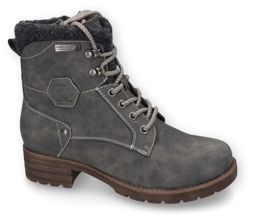Bild von Dockers by Gerli Schnürstiefelette, Schnürboots, Winterstiefel mit Filz am Schaft