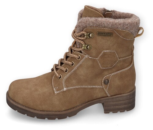 Bild von Dockers by Gerli Schnürstiefelette, Schnürboots, Winterstiefel mit Filz am Schaft
