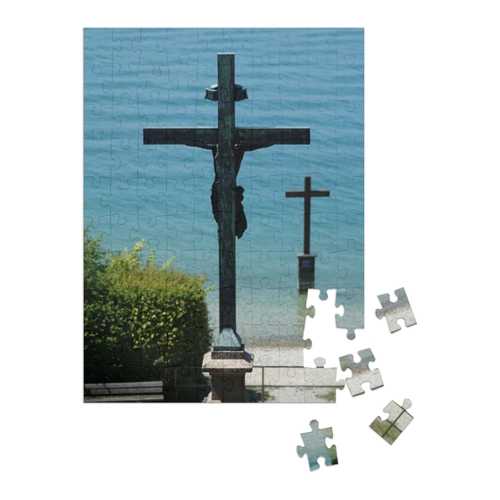 Bild von puzzleYOU: Puzzle 1000 Teile „Kreuz von Ludwig dem II. am Starnberger See“