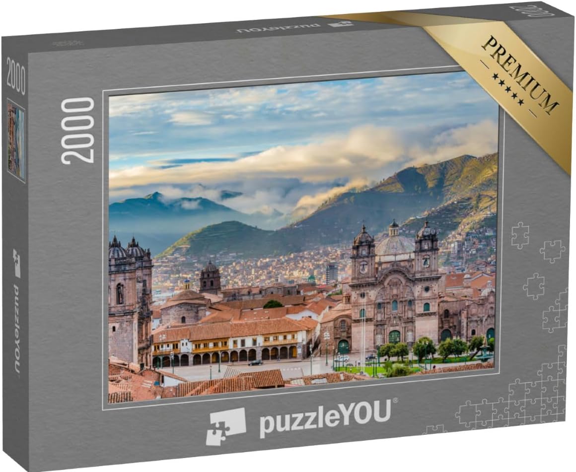 Bild von puzzleYOU Puzzle Morgensonne auf der Plaza de armas, Cusco, Stadt, 2000 Puzzleteile, puzzleYOU-Kollektionen Peru, Amerika, Südamerika