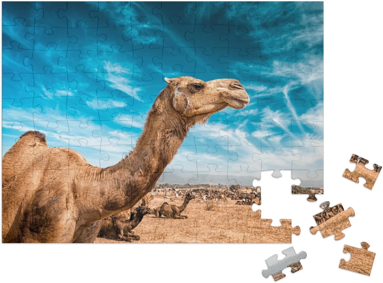 Bild von puzzleYOU Puzzle Kamel auf der Pushkar Mela, 100 Puzzleteile, puzzleYOU-Kollektionen Kamel