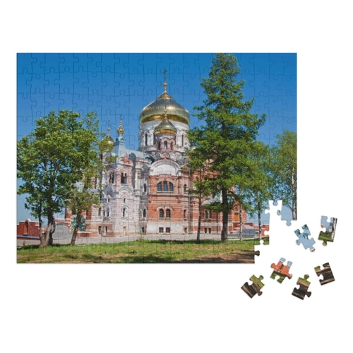 Bild von puzzleYOU: Puzzle 200 Teile „Kloster auf dem Weißen Berg, Stadt Perm, Russland“
