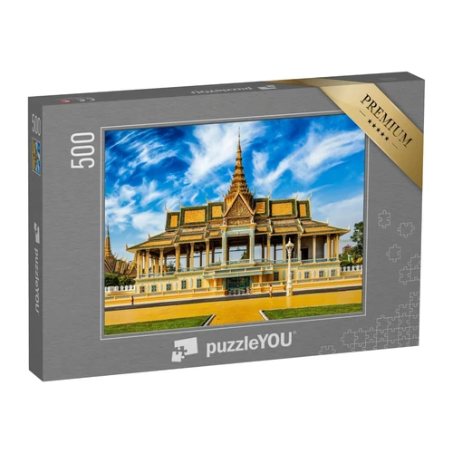 Bild von puzzleYOU: Puzzle 500 Teile „Phnom Penh: Touristenattraktion, Wahrzeichen und Königspalast, Kambodscha“