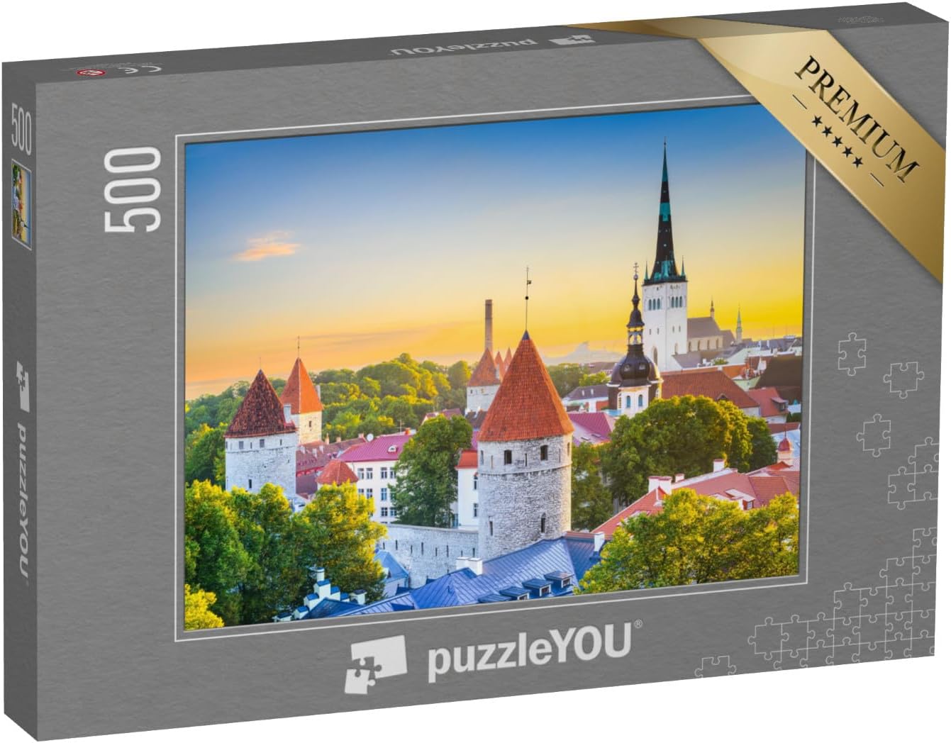 Bild von puzzleYOU Puzzle Skyline der Stadt Tallinn, Estland, 500 Puzzleteile, puzzleYOU-Kollektionen Estland, Weitere Europa-Motive