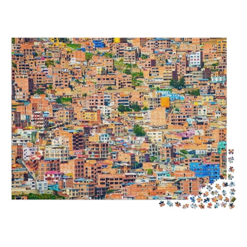 Bild von PuzzleYOU Puzzle "Traditionelle bolivianische Häuser auf den Hügeln in La Paz", 2000 Teile