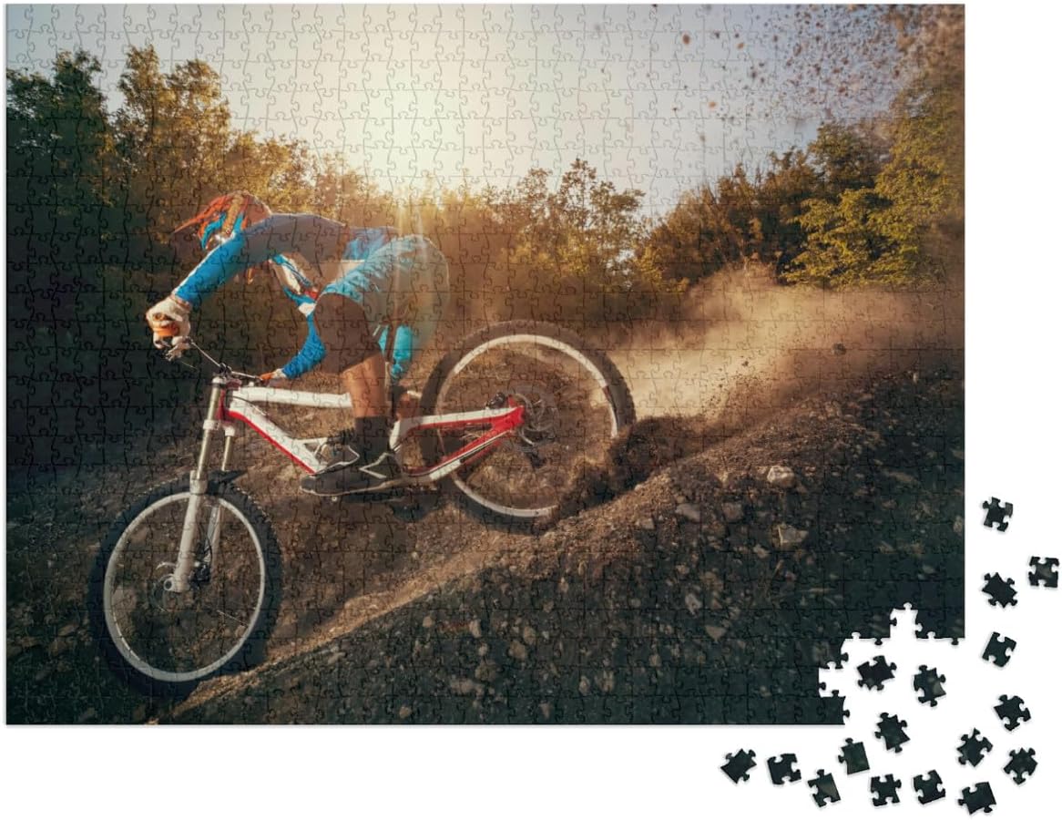 Bild von puzzleYOU Puzzle Downhill Mountainbike, 2000 Puzzleteile, puzzleYOU-Kollektionen Sport