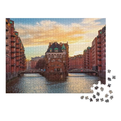 Bild von puzzleYOU Puzzle Lagerviertel Speicherstadt in Hamburg, 1000 Puzzleteile