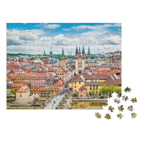 Bild von Puzzle 2000 Teile „Würzburg mit der Alten Mainbrücke, Region Franken“ von puzzleYOU