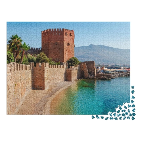 Bild von puzzleYOU Puzzle Turm Kizil Kule auf der Halbinsel Alanya