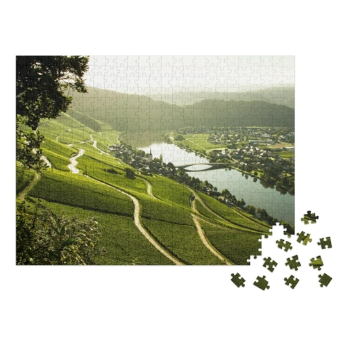 Bild von puzzleYOU Puzzle Das Moseltal im Morgenlicht