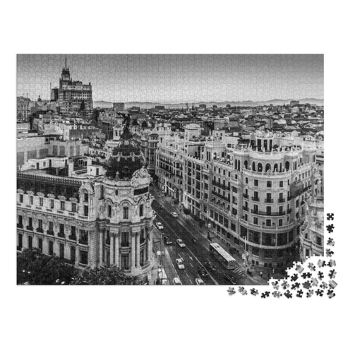 Bild von puzzleYOU: Puzzle 1000 Teile „Gran Via, Haupteinkaufsstraße von Madrid, Spanien“