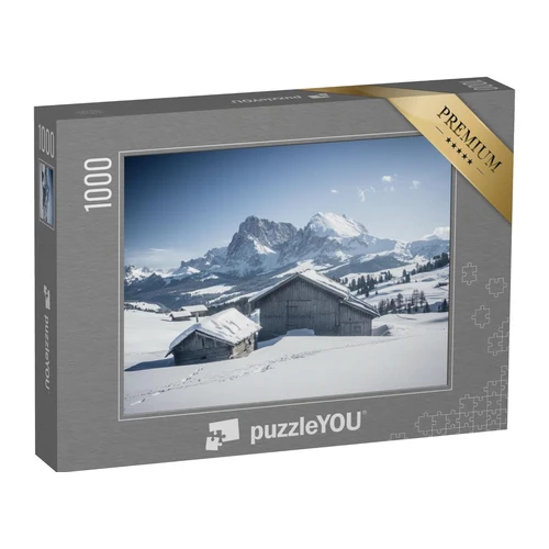 Bild von puzzleYOU Puzzle Die Seiser Alm: Oase für Skifahrer, 1000 Puzzleteile, puzzleYOU-Kollektionen Berge & Täler, puzzleYOU: Puzzle 1000 Teile „Die Seiser ALM: Oase für Skifahrer“ – aus der Puzzle-Kollektion Berge & Täler