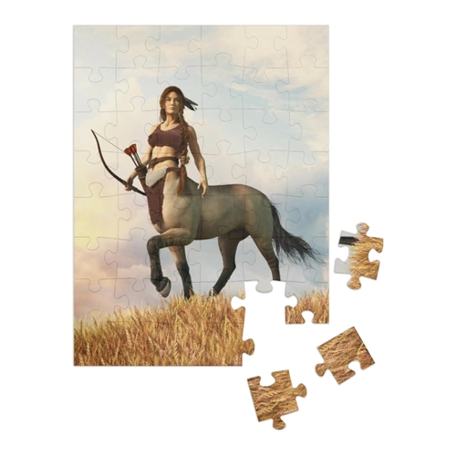 Bild von puzzleYOU: Puzzle 2000 Teile „Digitale Kunst: Zentauride mit Bogen“