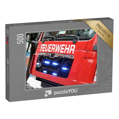 Bild von puzzleYOU: Puzzle 2000 Teile „Deutsches Feuerwehrauto in Aktion“
