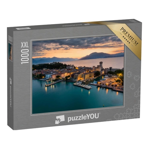 Bild von puzzleYOU Puzzle Sonnenaufgang über Sirmione am Gardasee, 1000 Puzzleteile
