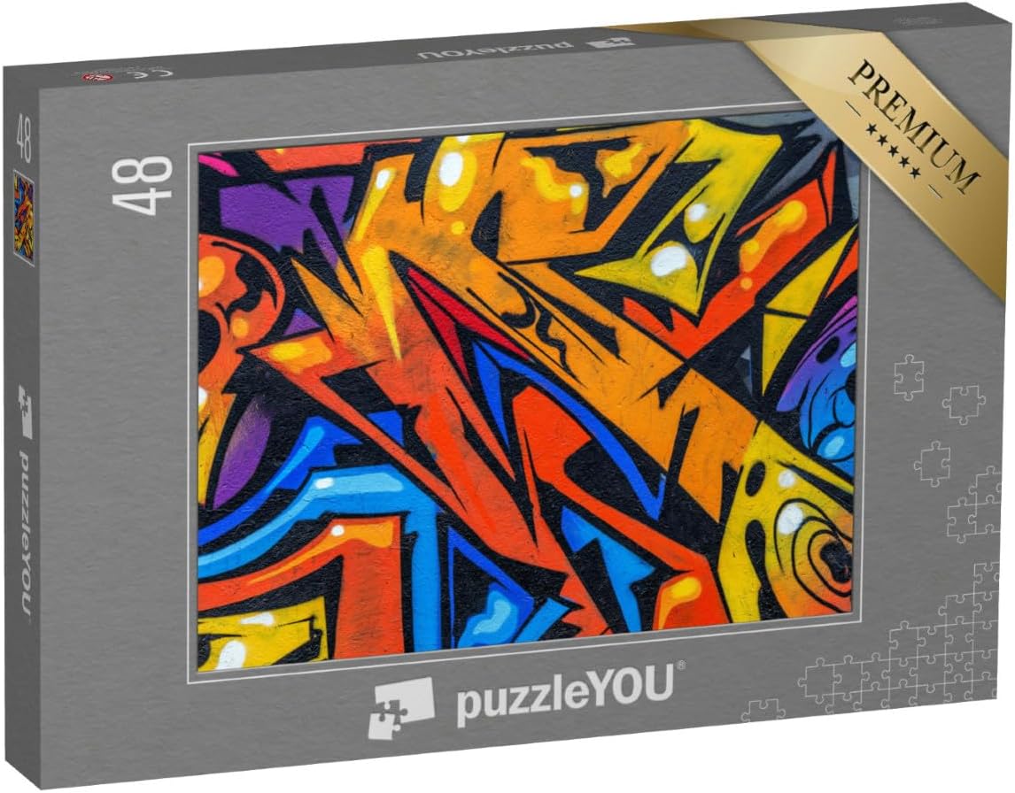 Bild von puzzleYOU Puzzle Street Art Graffiti, Nahaufnahme, 1000 Puzzleteile, puzzleYOU-Kollektionen Graffiti