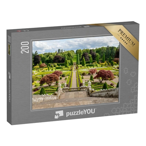 Bild von puzzleYOU Puzzle Drummond Castle and Gardens, Schottland – 48 Puzzleteile