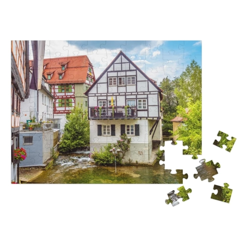 Bild von puzzleYOU Puzzle Ulm: Fachwerkhäuser im historischen Fischerviertel