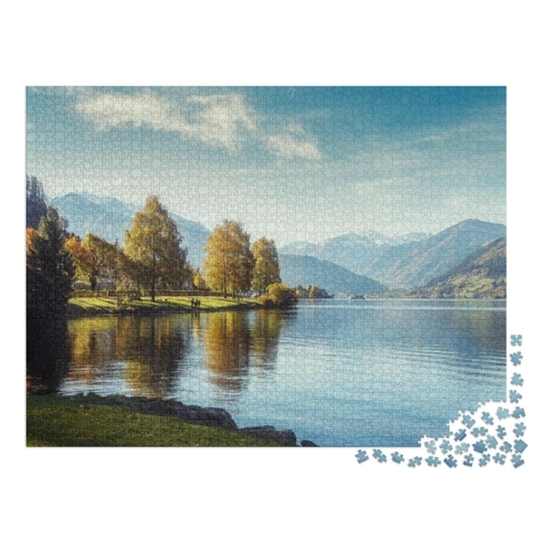 Bild von puzzleYOU: Puzzle 1000 Teile „Märchenhafter Bergsee: Der Zeller See im Salzburger Land, Österreich“