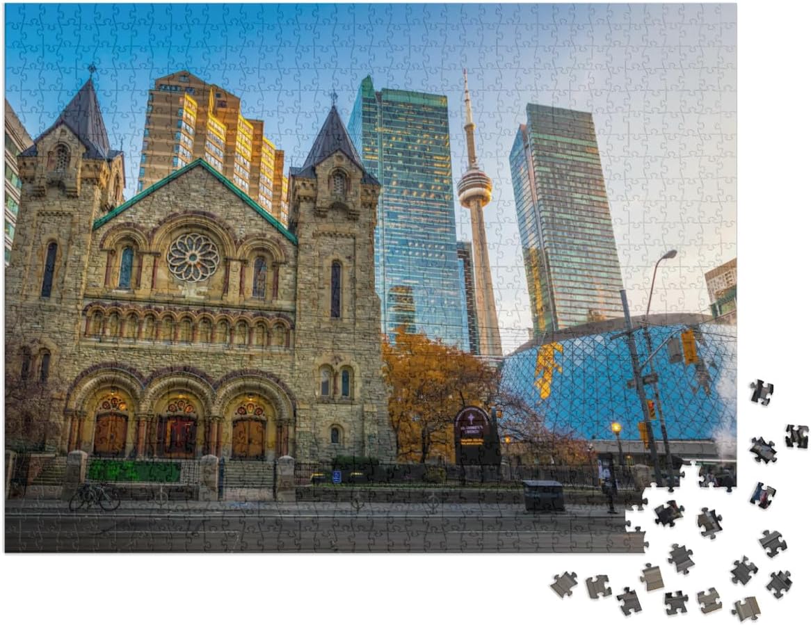 Bild von puzzleYOU: Puzzle 2000 Teile „Panoramablick auf die St. Andrew's Presbyterian Church, Toronto, Ontario, Kanada“ – aus der Puzzle-Kollektion Toronto